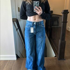 Women's Forever 21 Wide Leg Carpenter Jeans (NWT)